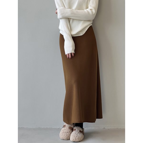 Thermal Knitted High-Waist Skirt - Image 2