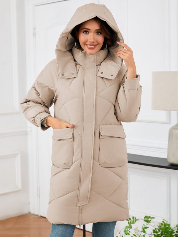 Mid-Length Hooded Thermal Coat - Image 2