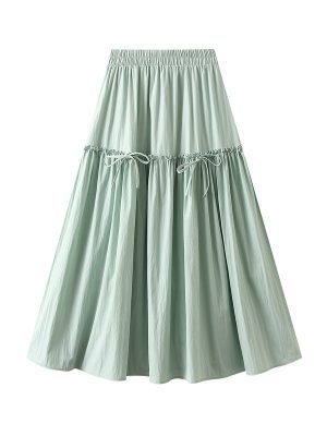 Bow Waist A-Line Skirt