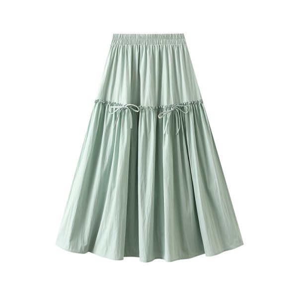 Bow Waist A-Line Skirt