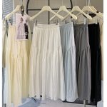 High Waist Ruched Maxi Skirt