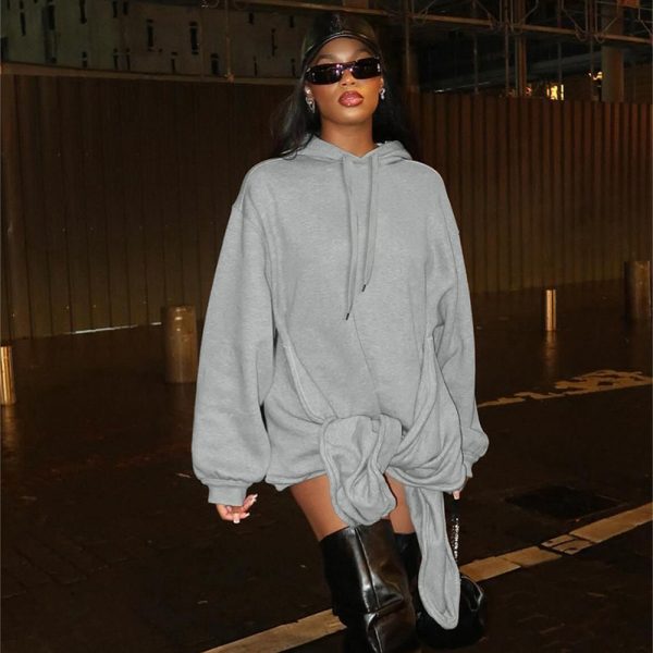 Women's Loose Hooded Sweatshirt - Image 3