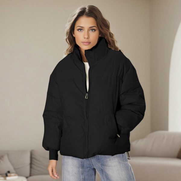 Stylish Thermal Stand Collar Jacket - Image 2