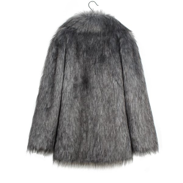 Women's Mid-Length Faux Fur Coat - Image 4