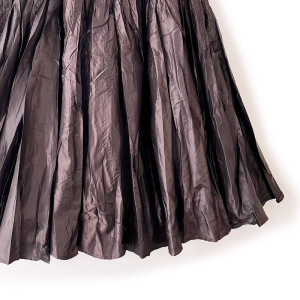 Retro Pleated Swing Skirt - Image 3