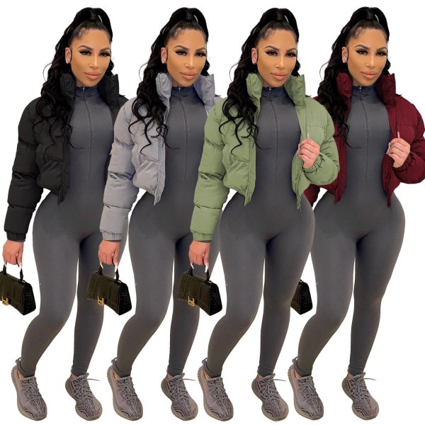 Women's Short Padded Cotton Jacket - Image 4