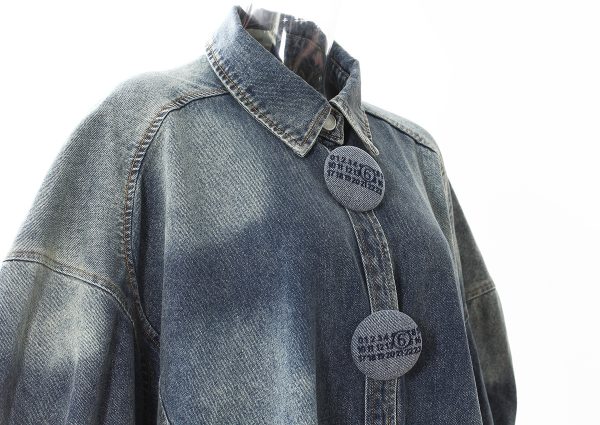 Women's Oversized Denim Cocoon Coat - Image 3