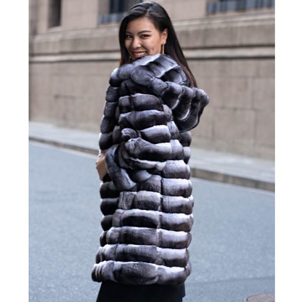 Women's Hooded Faux Mink Fur Coat - Image 2