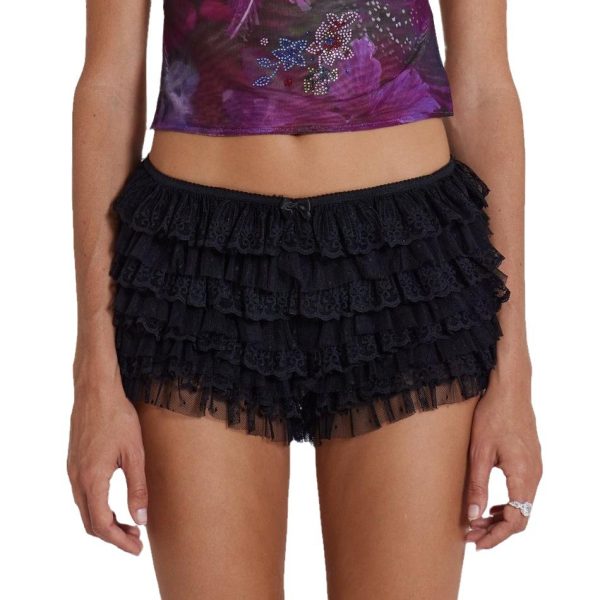 Ruffled Low-Waist Beach Shorts - Image 3