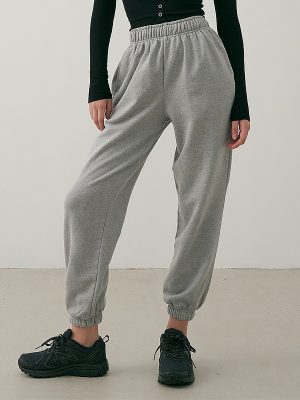 High-Waist Cotton Terry Sweatpants