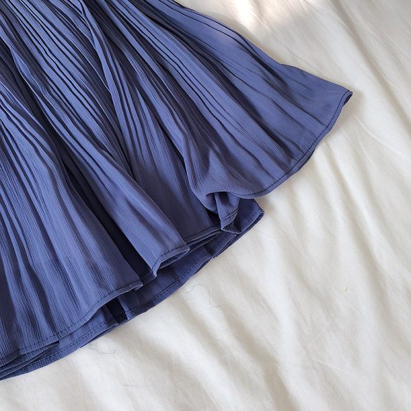 High Waist Chiffon Pleated Skirt - Image 3