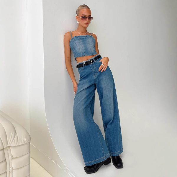 Retro High-Waist Wide-Leg Jeans - Image 3