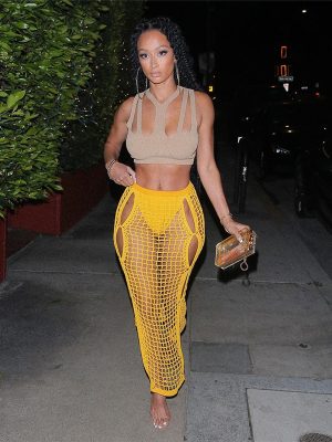 Sexy Knitted Hollow-Out Skirt