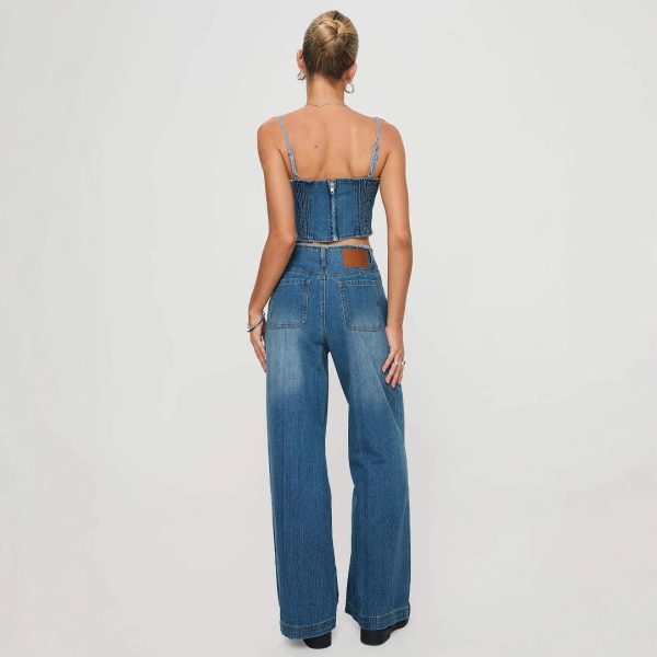 Retro High-Waist Wide-Leg Jeans - Image 2