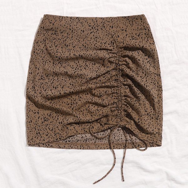 Leopard Print High Waist Mini Skirt