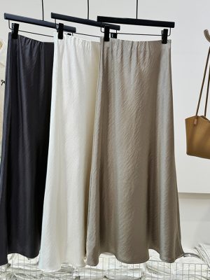 Silky Satin Long Skirt