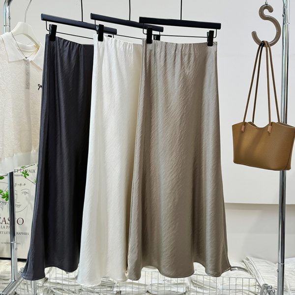 Silky Satin Long Skirt