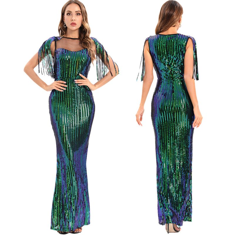 Sexy Retro Green Dress - Image 4
