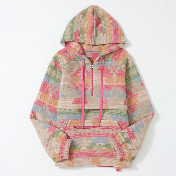 Women's Abstract Print Hoodie - Image 3