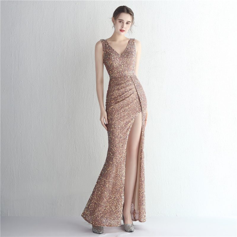 Handmade Sequin Fishtail Gown - Image 3