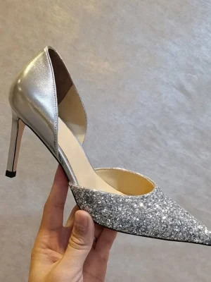 Sexy Sequin Pointed Heels Elegant Glitter