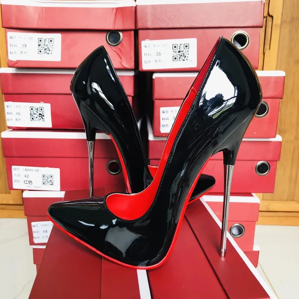 16cm Extreme Metal Stiletto Heels - Image 6