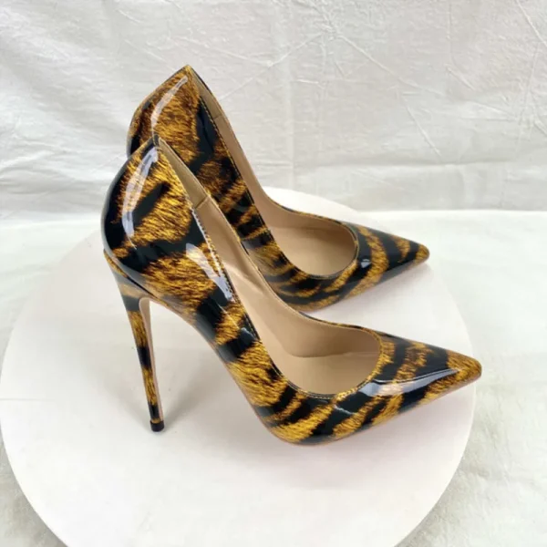 Leopard Print Stiletto Heels Party Shoes - Image 3