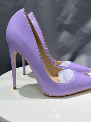 Glossy Light Purple Stiletto Heels