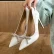 Luxury Rhinestone Pointed Heels Bow Pumps