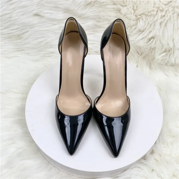 Black Patent D'Orsay Stiletto Heels - Image 3