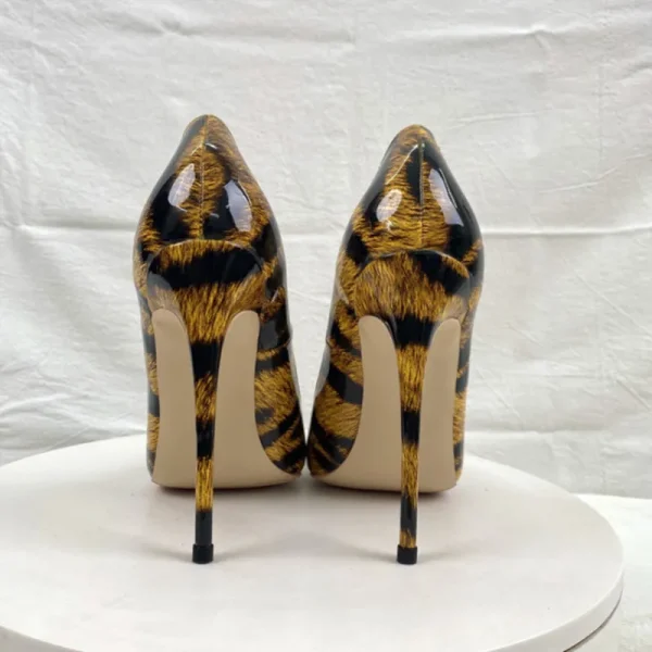 Leopard Print Stiletto Heels Party Shoes - Image 2