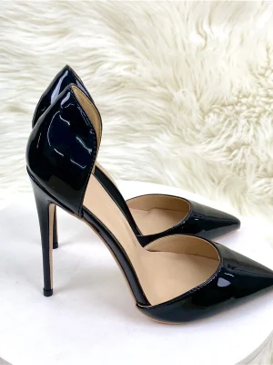 Black Patent D’Orsay Stiletto Heels