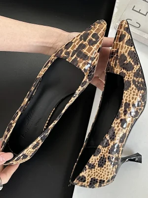 Leopard Pointed Toe Stiletto Heels