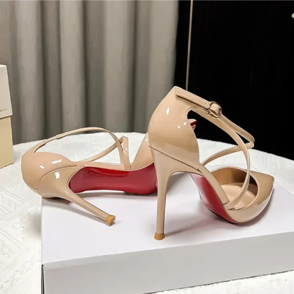 Cross Strap Pointed Heels - Image 5