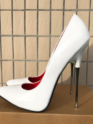 Glossy White 16cm Ultra High Heels