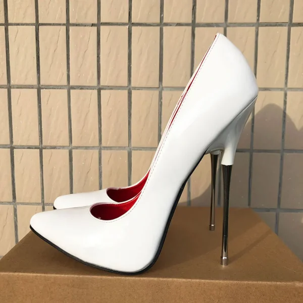 Glossy White 16cm Ultra High Heels