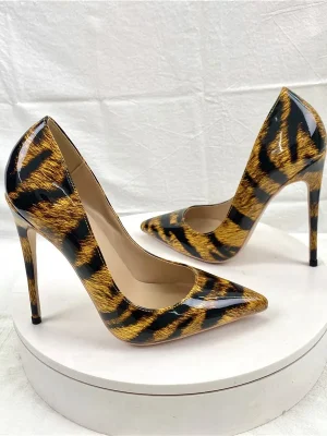 Leopard Print Stiletto Heels Party Shoes