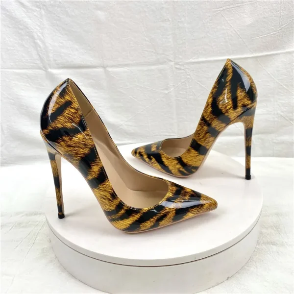 Leopard Print Stiletto Heels Party Shoes