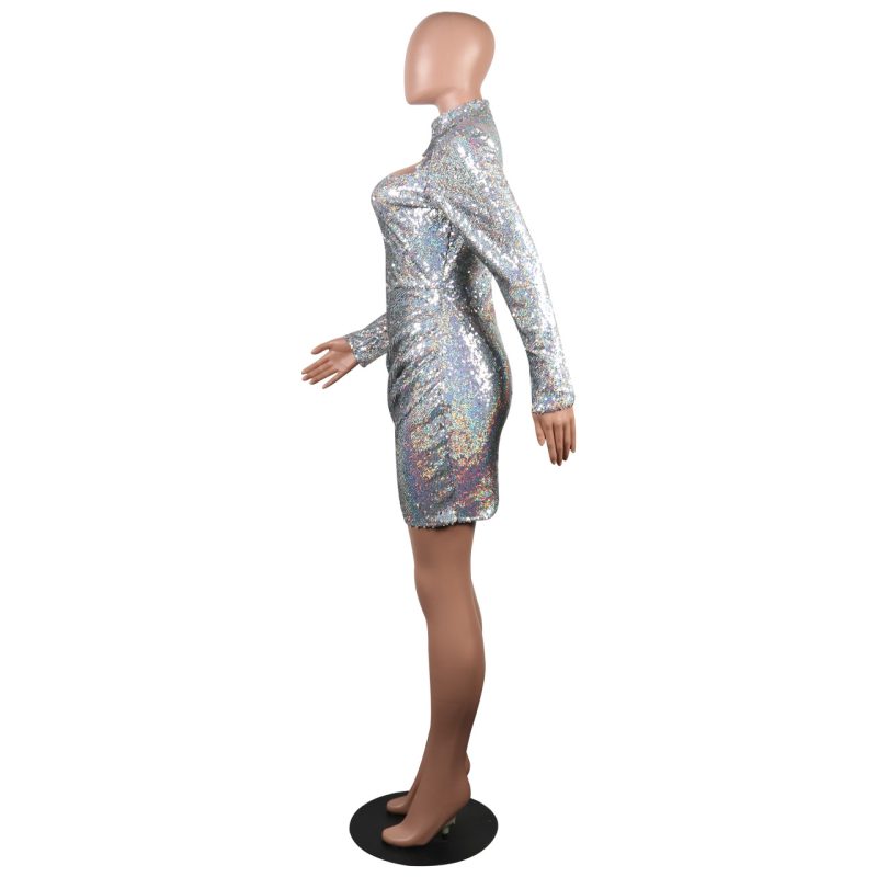 Sexy Sequin Bodycon Dress - Image 2