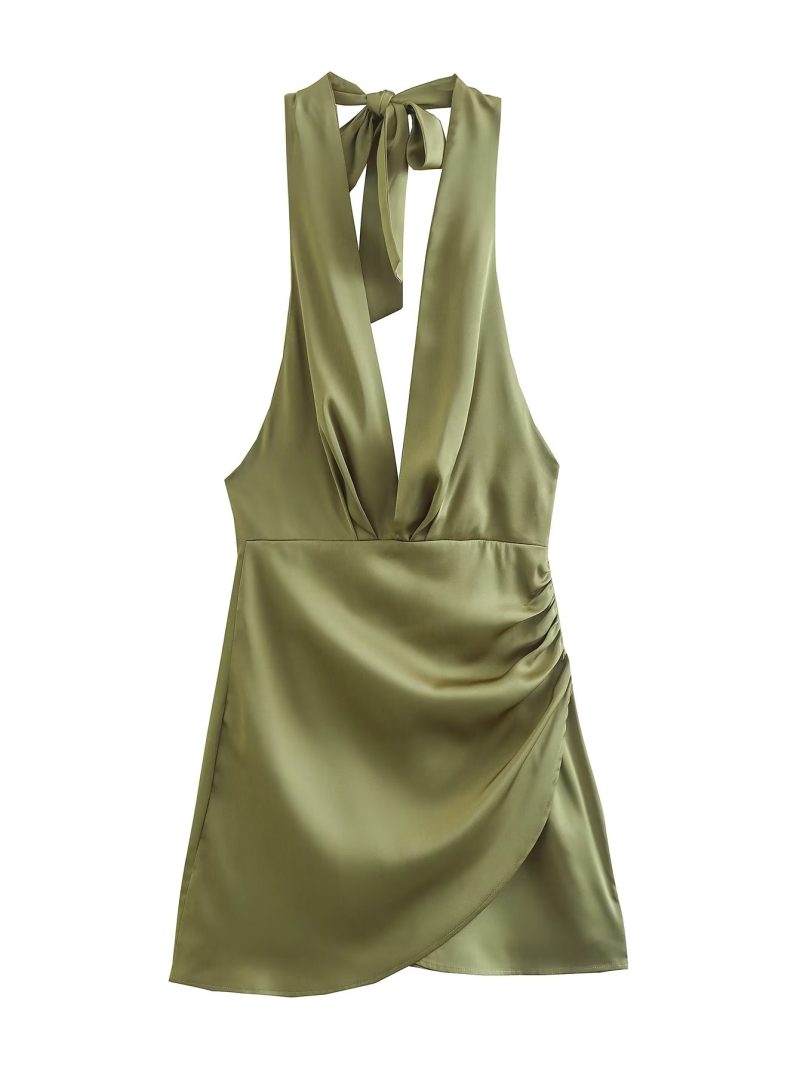 Fall Bandage Satin Dress - Image 3