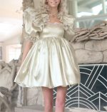 Elegant Champagne Lace Dress