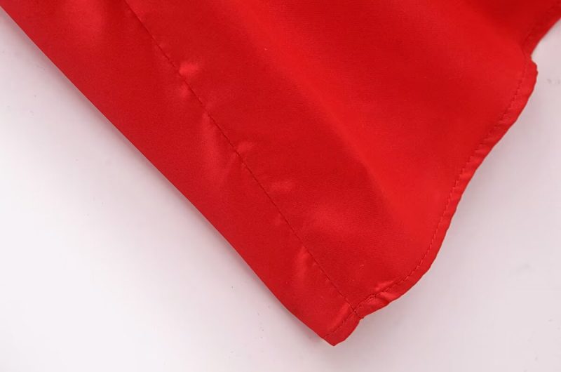 Slant Shoulder Satin Dinner Dress - Image 4