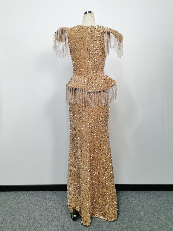 Sexy Sequin Tassel Gown - Image 4