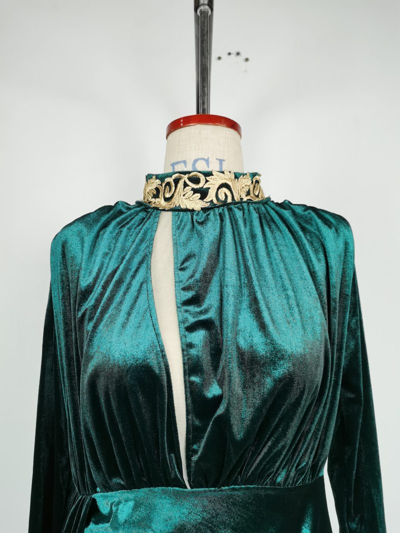 Korean Velvet Evening Dress - Image 4