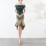 Strapless Sheer Gradient Sequin Dress