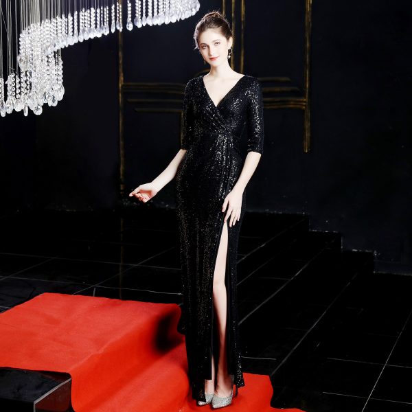 Elegant Fishtail Sequin Gown - Image 4