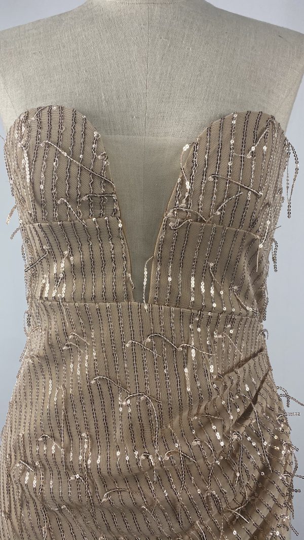 Sequin Tassel V-Neck Dress - Image 2