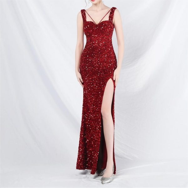 Star-Style Sequin Gown