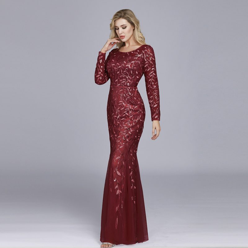 Elegant Multicolor Fishtail Dress