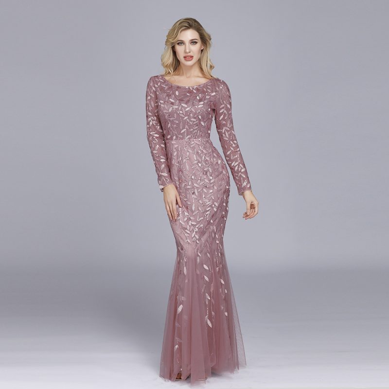 Elegant Multicolor Fishtail Dress - Image 2